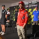 Los pilotos, en la rueda de prensa oficial del jueves en Brno