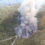 Incendio en la Vall de Gallinera