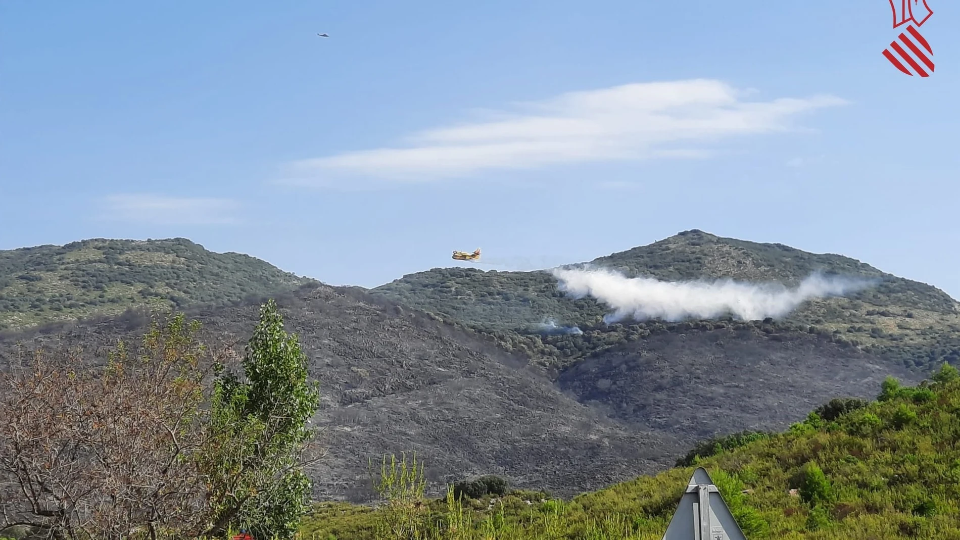 Incendios.- El incendio de la Vall de Gallinera, perimetrado tras afectar a 160 hectáreas