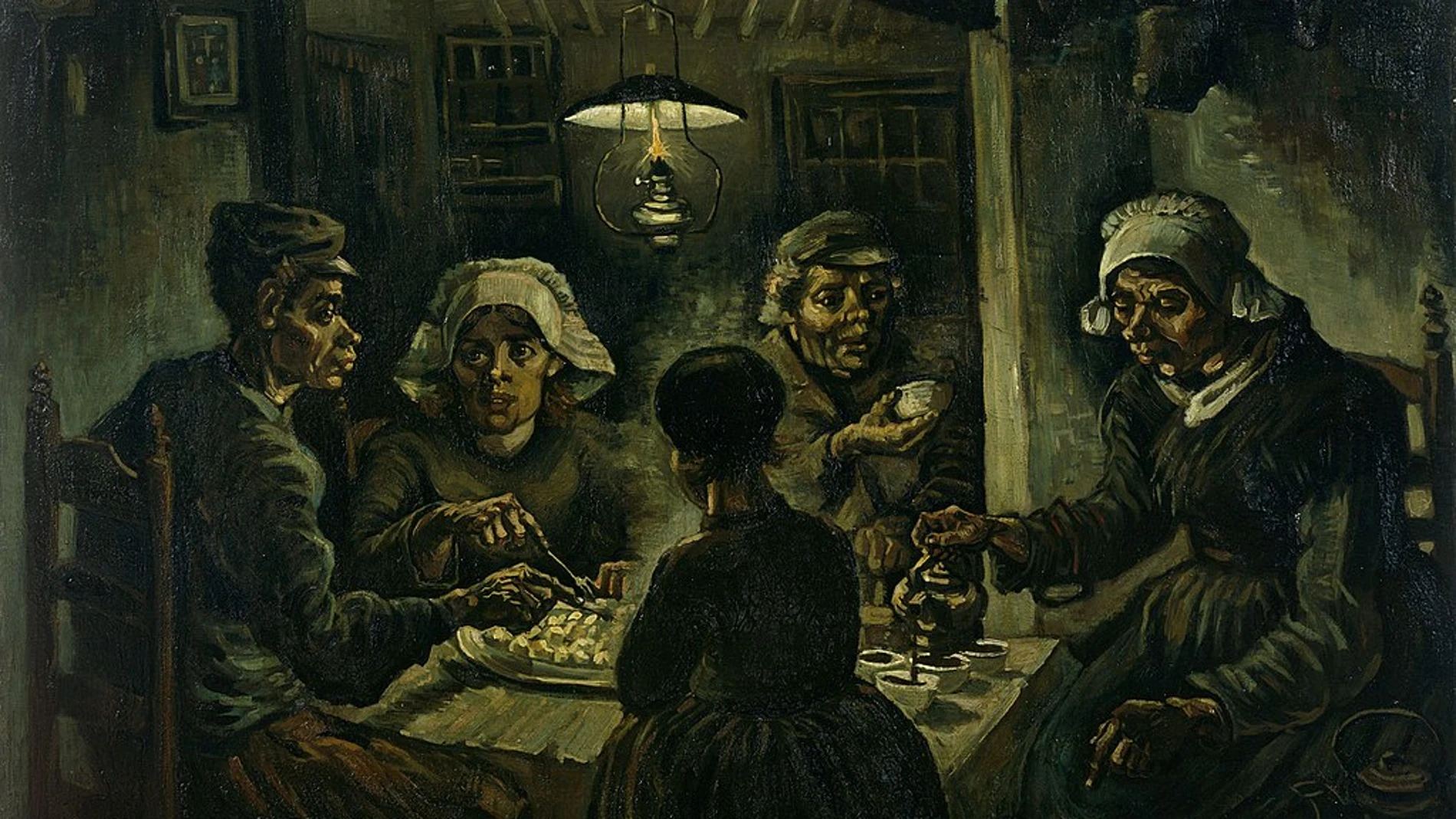 "Los comedores de patata", de Van Gogh, un obra que muestra lo importante que terminó siendo este alimento para las clases más humildes