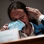 El vicepresidente segundo del Gobierno, Pablo Iglesias, a su llegada a los cursos de verano de la Universidad Complutense para participar en el curso "La Agenda 2030: El gran reto mundial de esta década".
