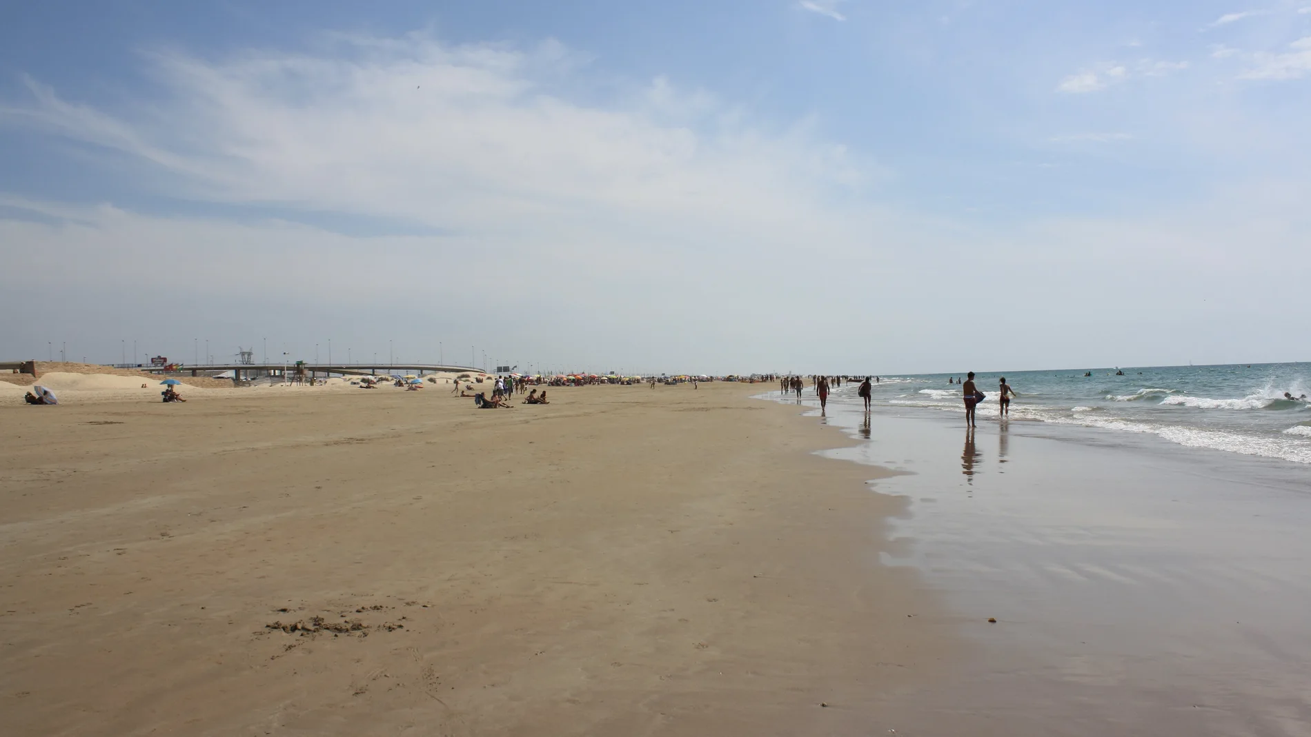 Playa de Cortadura, en Cádiz capital