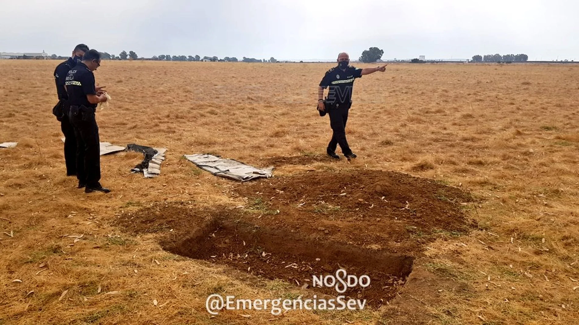 Fosa encontrada en un descampado de Sevilla