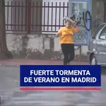 Una fuerte tormenta de agua provoca inundaciones en Madrid