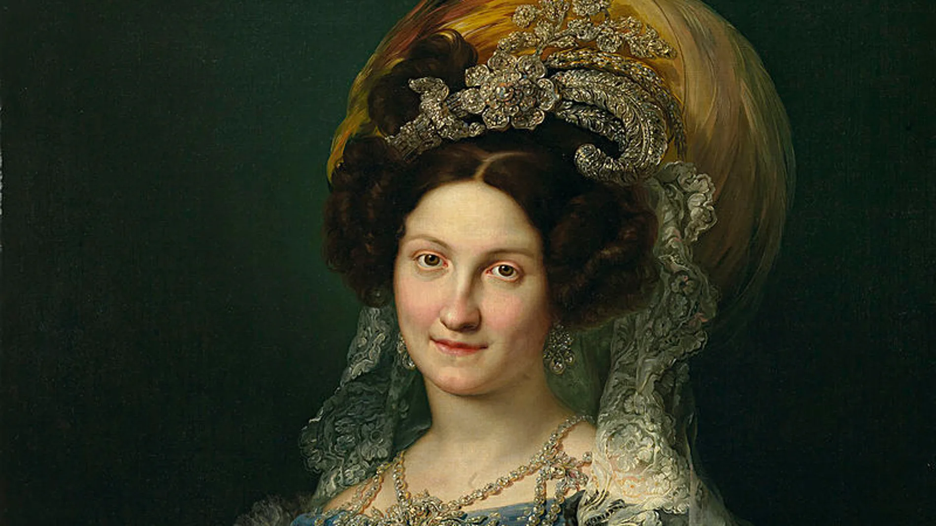 La reina María Cristina (1806-1878), reina consorte de España por su matrimonio con Fernando VII, retratada por Vicente López Portaña