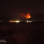 Una imagen del incendio que empezó anoche