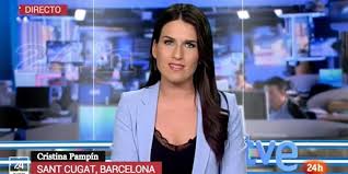La presentadora del canal 24 horas de RTVE, Cristina Pampín