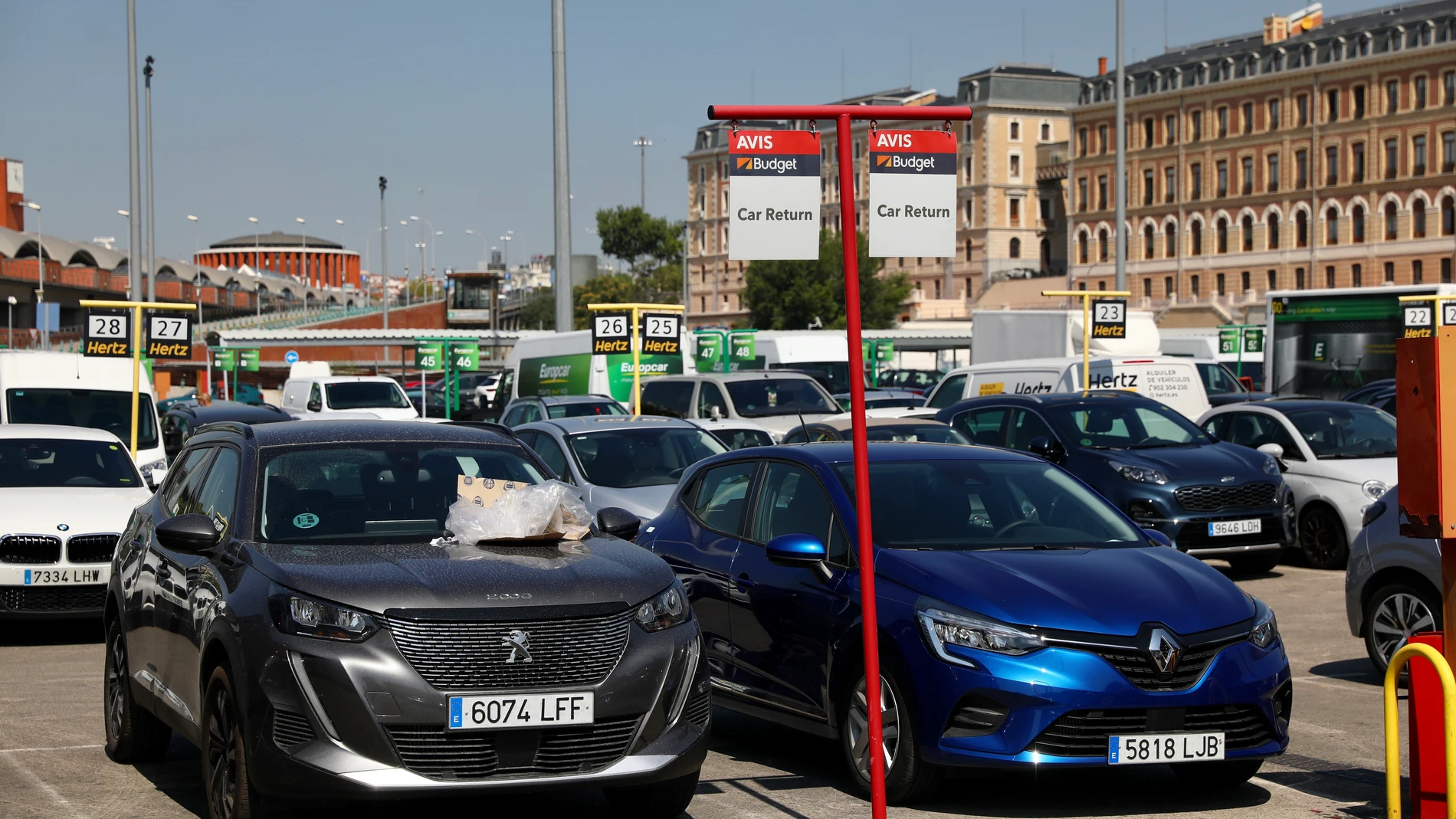 Parking de coches de alquiler de la estación de Atocha