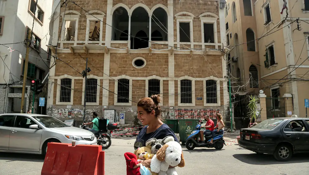 Algunos de los edificios históricos del barrio de Mar Mekhail, han quedado gravemente dañados por la explosión del puerto de Beirut