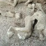 Momias de Pompeya.Es difícil calcular cuántos pompeyanos murieron a causa de la erupción del Vesubio.
