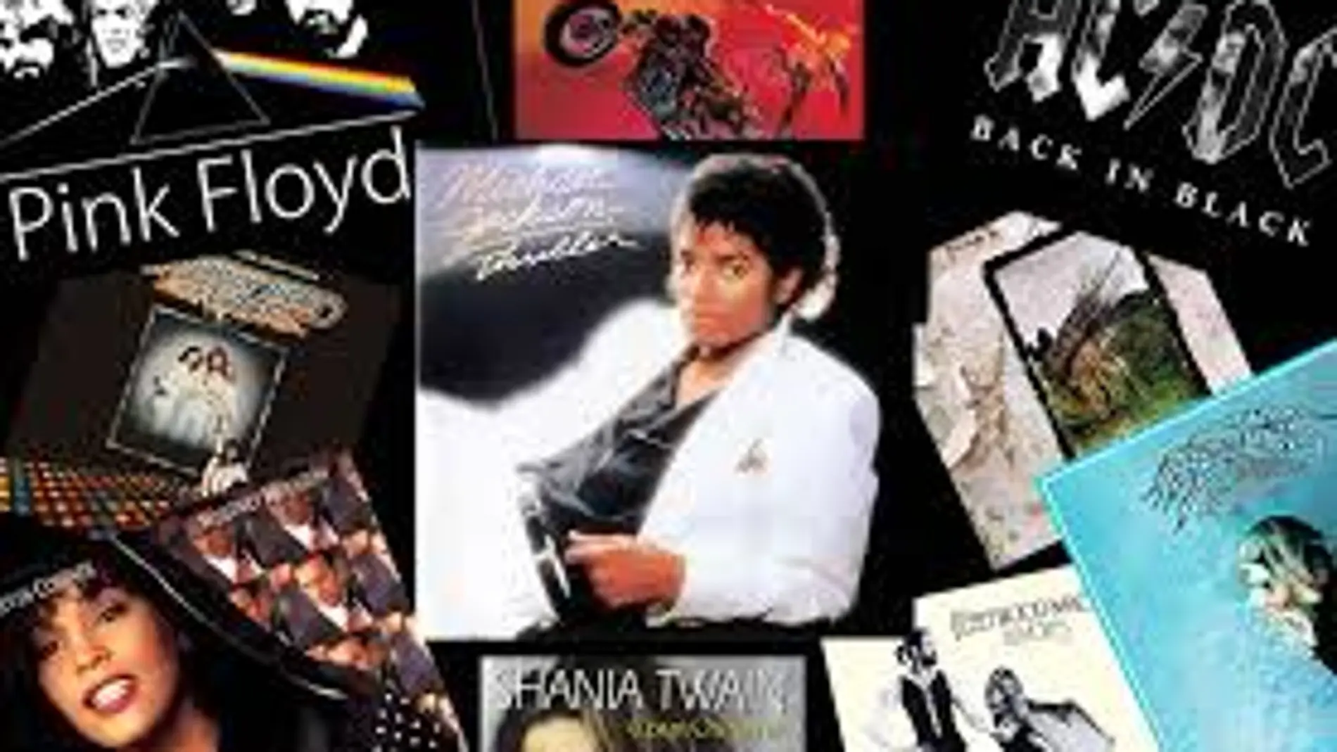 En la imagen, algunas de las portadas de los discos más vendidos de todos los tiempos