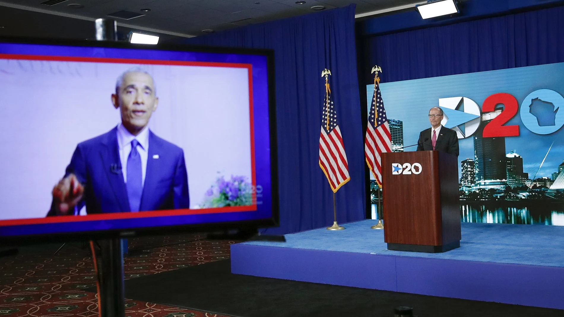 Obama, durante su intervención en la Convención Demócrata