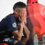 Neymar lloró en el césped y en el banquillo