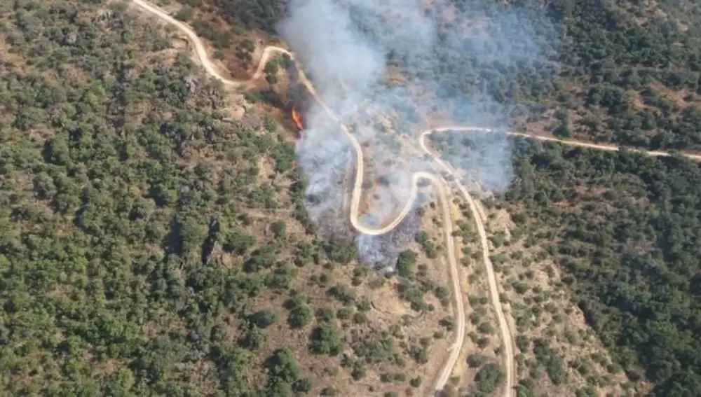 Incendio en Saucelle.@NATURALEZACYL23/08/2020