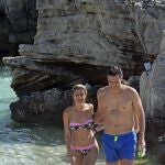Pedro Sanchez y su mujer Begoña Gomez durante sus vacaciones en Ibiza en agosto de 2016