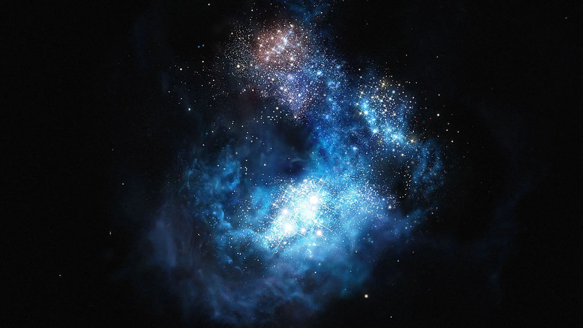 Impresión artística de la galaxia Cosmos Redshift 7.