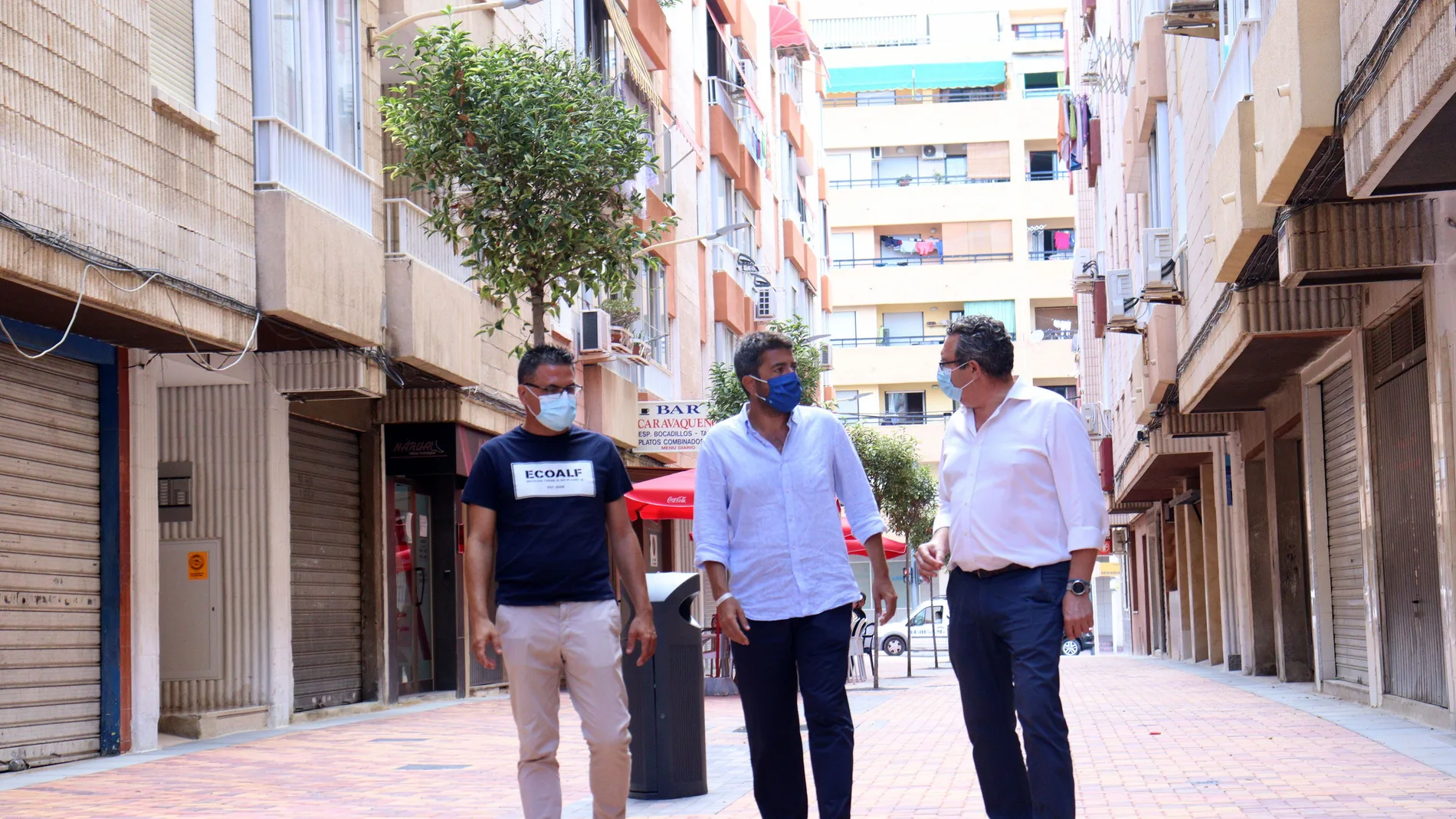 Carlos Mazón, presidente de la Diputación de Alicante, visitó ayer Benidorm y Finestrat