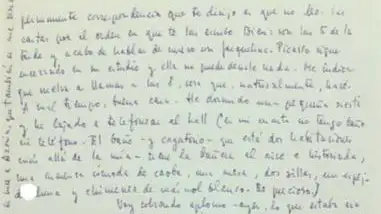 Hôtel Mont-Fleury, Cannes. Carta desesperada, manuscrita de CJC a su mujer Charo Conde