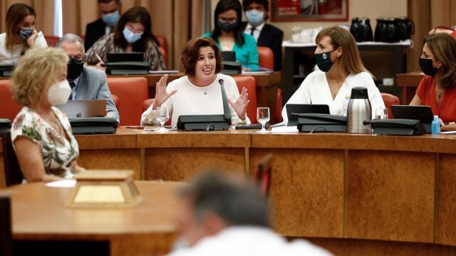 La diputada de Vox Rocío De Meer interviene en la sesión de la Diputación Permanente celebrada este martes en el Congreso.