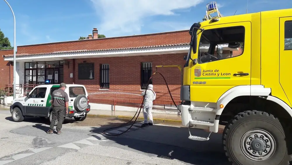 Labores de desinfección en Cantalejo