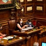 La alcaldesa Ada Colau, en el pleno sobre la monarquía del Ayuntamiento de BarcelonaDAVID OLLER - EUROPA PRESS27/08/2020