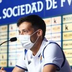 David Silva, durante la presentación con la Real Sociedad