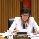 La ministra de Educación y FP, Isabel Celaá, en su comparecencia ante la Comisión de Educación y FP del Congreso de los Diputados