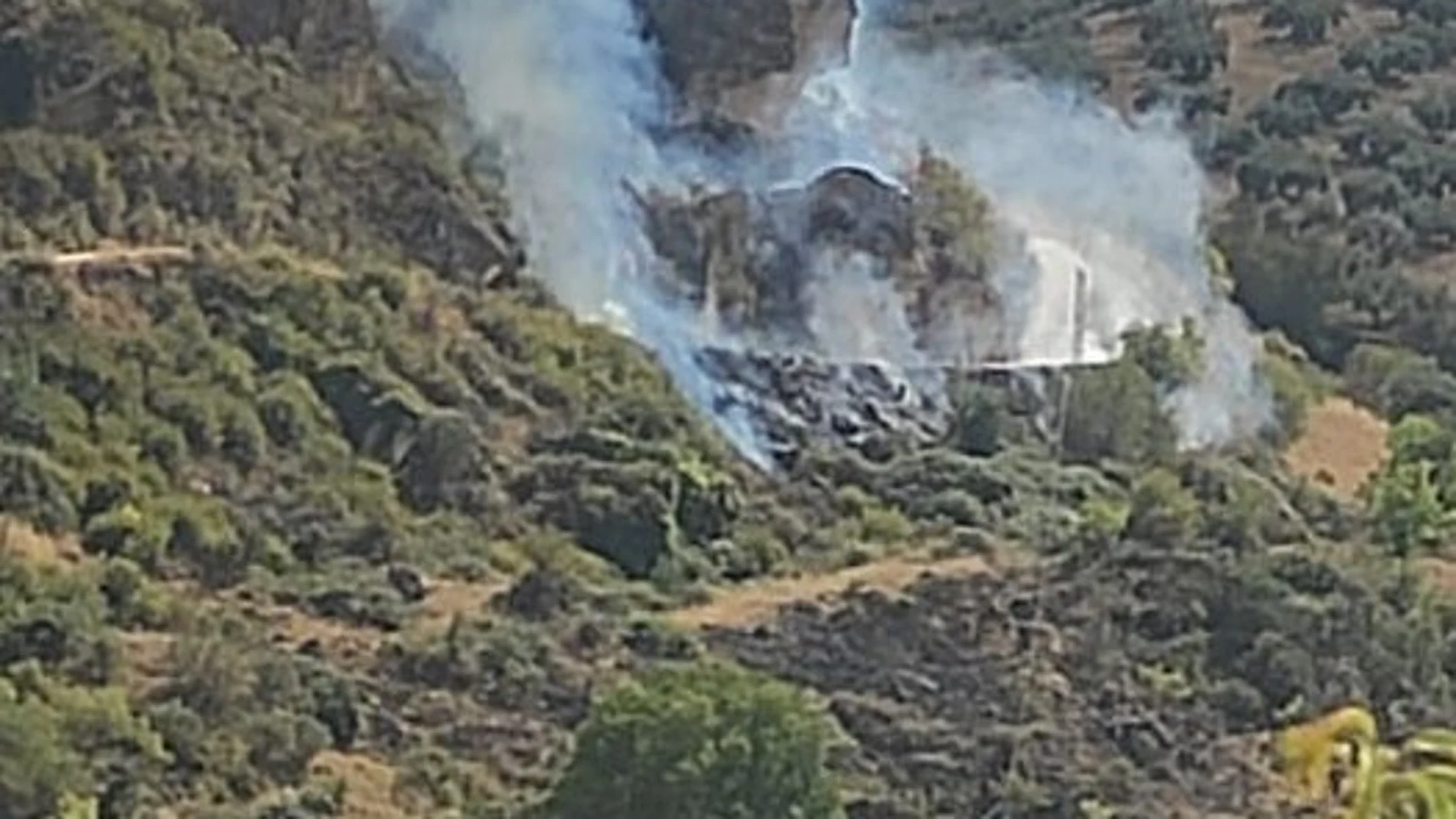Incendio declarado en Montefrío (Granada)