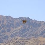 Un caza india sobrevuela en la región de Ladakh, a donde los chinos se aproximaron esta semana