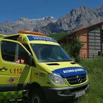 Ambulancia de Sacyl que se trasladó al lugar de los hechos