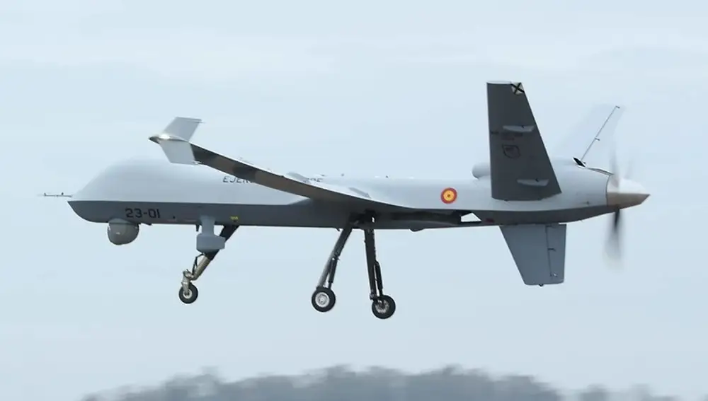 Vuelo del dron Predator del Ejército del Aire