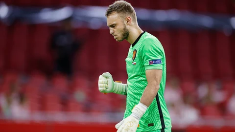 Jasper Cillessen, portero del Valencia, con Holanda.