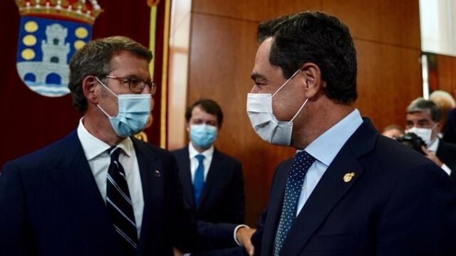 Los barones del PP, Alberto Núñez Feijóo y Juanma Moreno