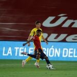 Ansu Fati mostró todo su descaro en su primer partido como titular con la selección absoluta. Tiene 17 años