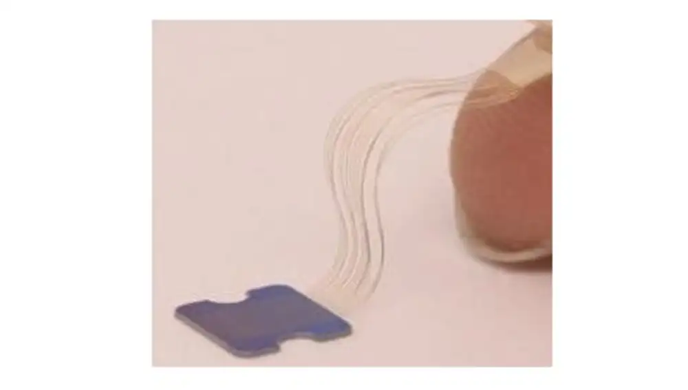 Una muestra de lo finos que pueden ser los electrodos de Neuralink.