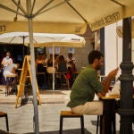 Ambiente de terrazas en el centro de Madrid