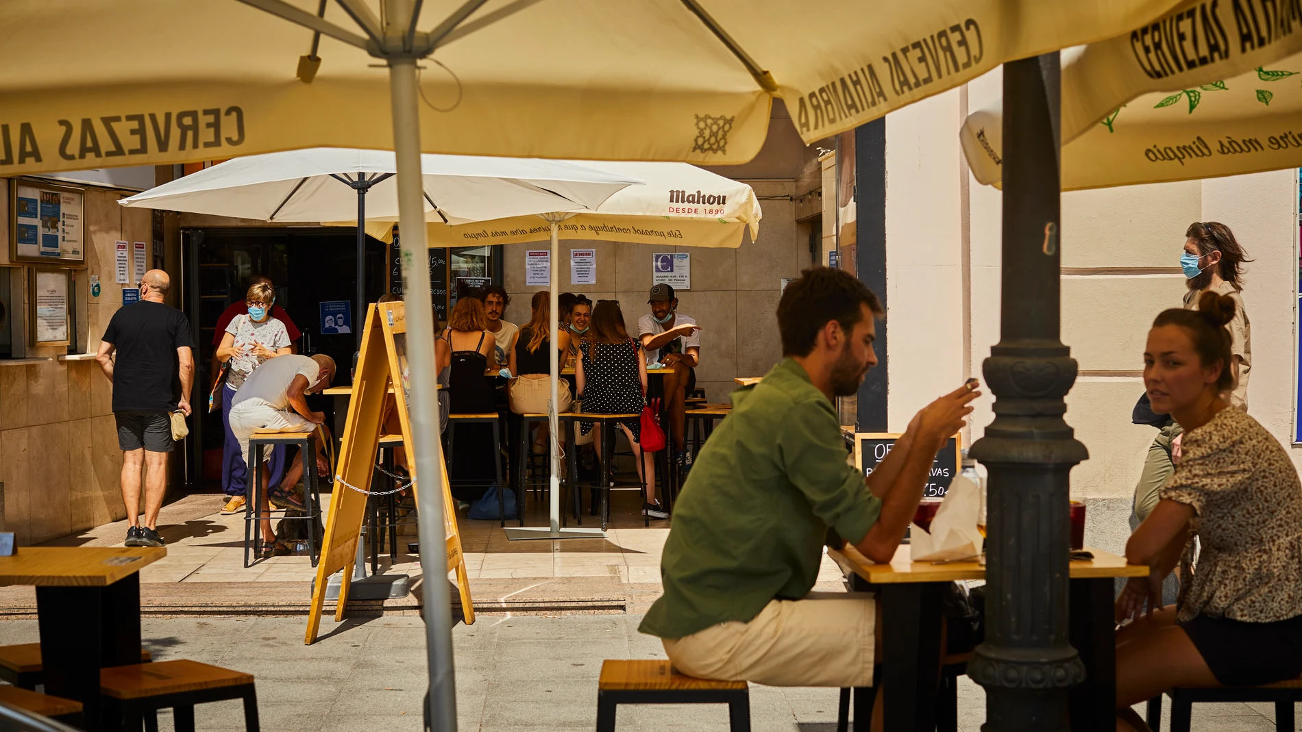 Ambiente de terrazas en el centro de Madrid