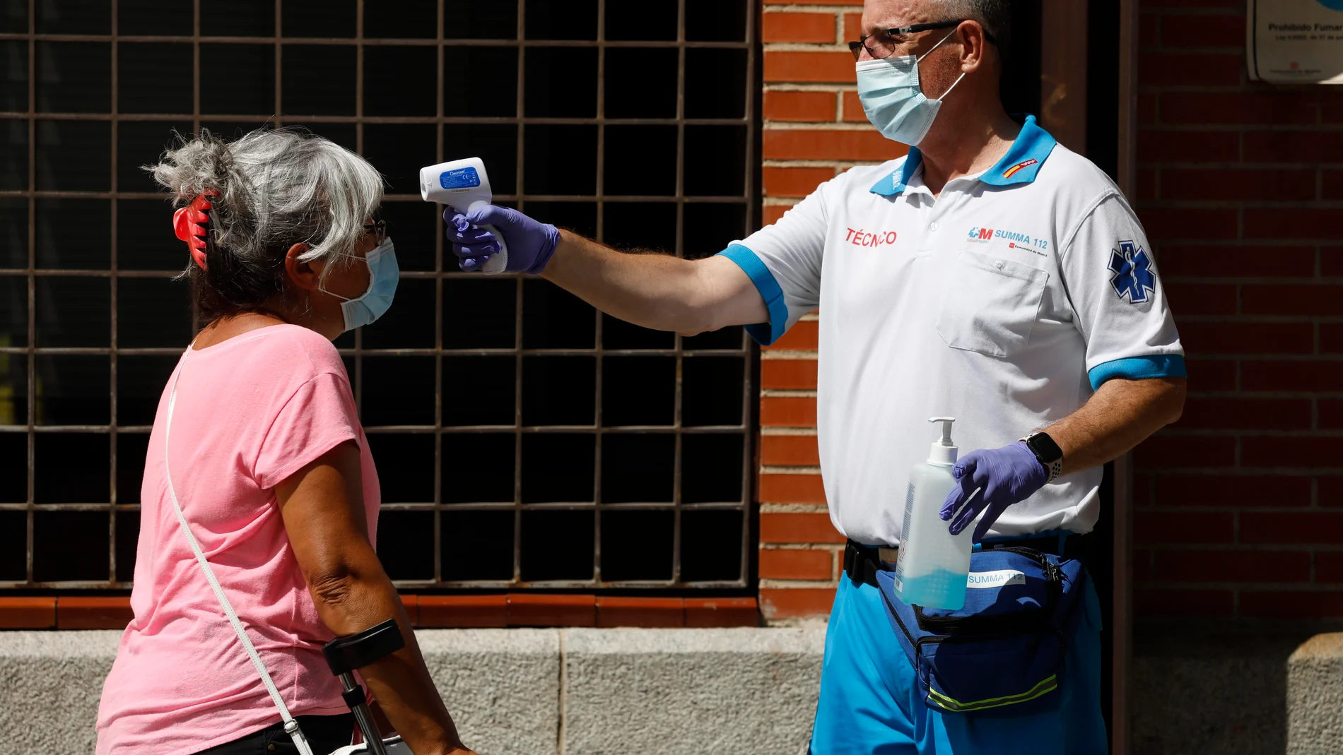 Pruebas PCR en el centro de salud de Los Ángeles de Villaverde.