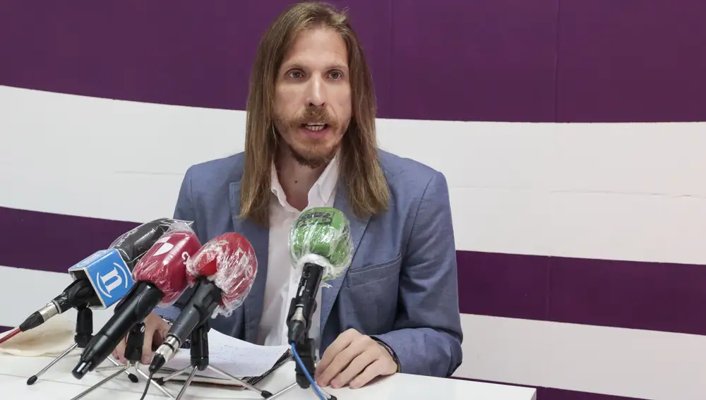 El secretario general de Podemos Castilla y León, Pablo Fernández, comparece para hablar de la actualidad política de la provincia