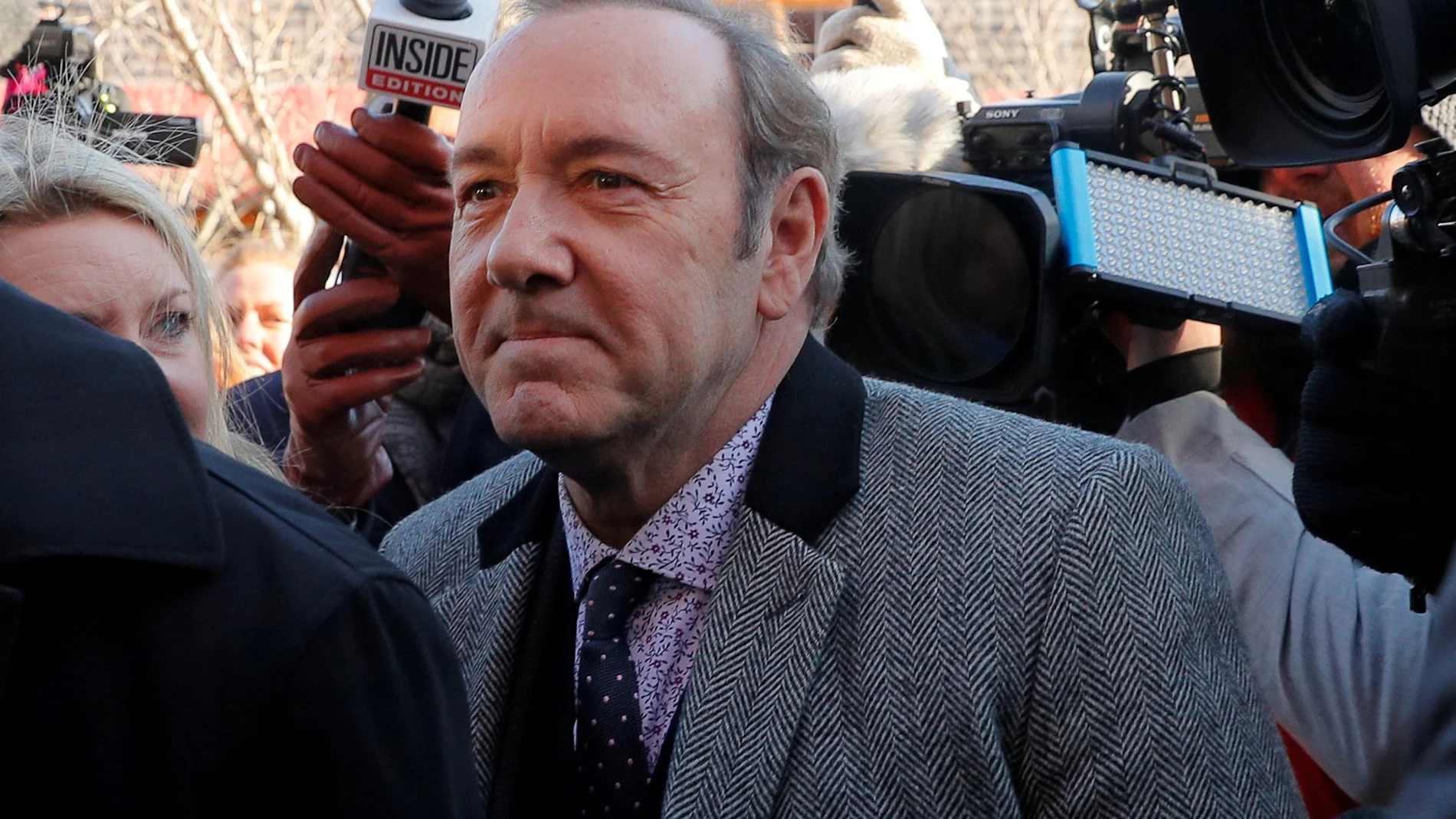 FILE PHOTO: Actor Kevin Spacey arrives to face a sexual assault charge at Nantucket District Court in Nantucket