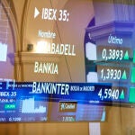 Panel de la bolsa española