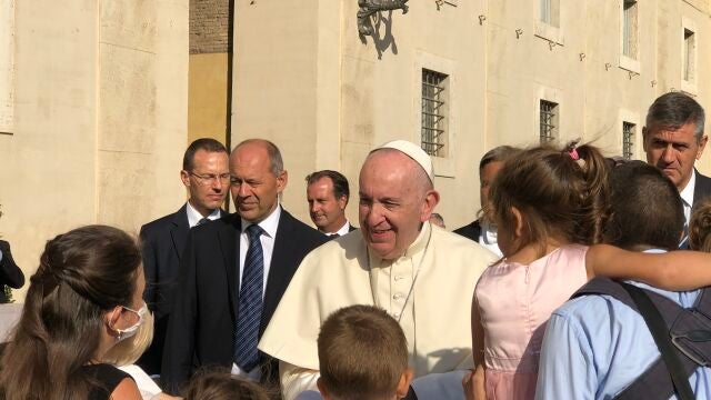 El Papa Francisco en la Audiencia General en el Cortile San Dámaso. 9 de Septiembre. 2020