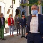 El diputado de Cultura de Segovia, José María Bravo, en la presentación de "Titirimundi", que presidió el consejero de Cultura y Turismo, Javier Ortega