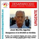 Cartel en demanda de ayuda por la desaparición de José Morilla Aguilar