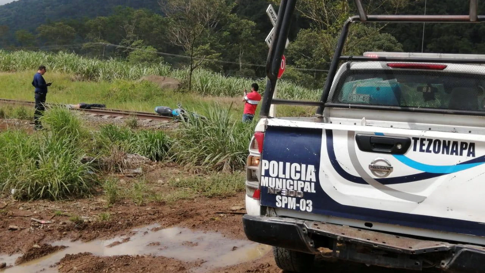 A view of the site where the body of journalist Julio Valdivia was found in Tezonapa