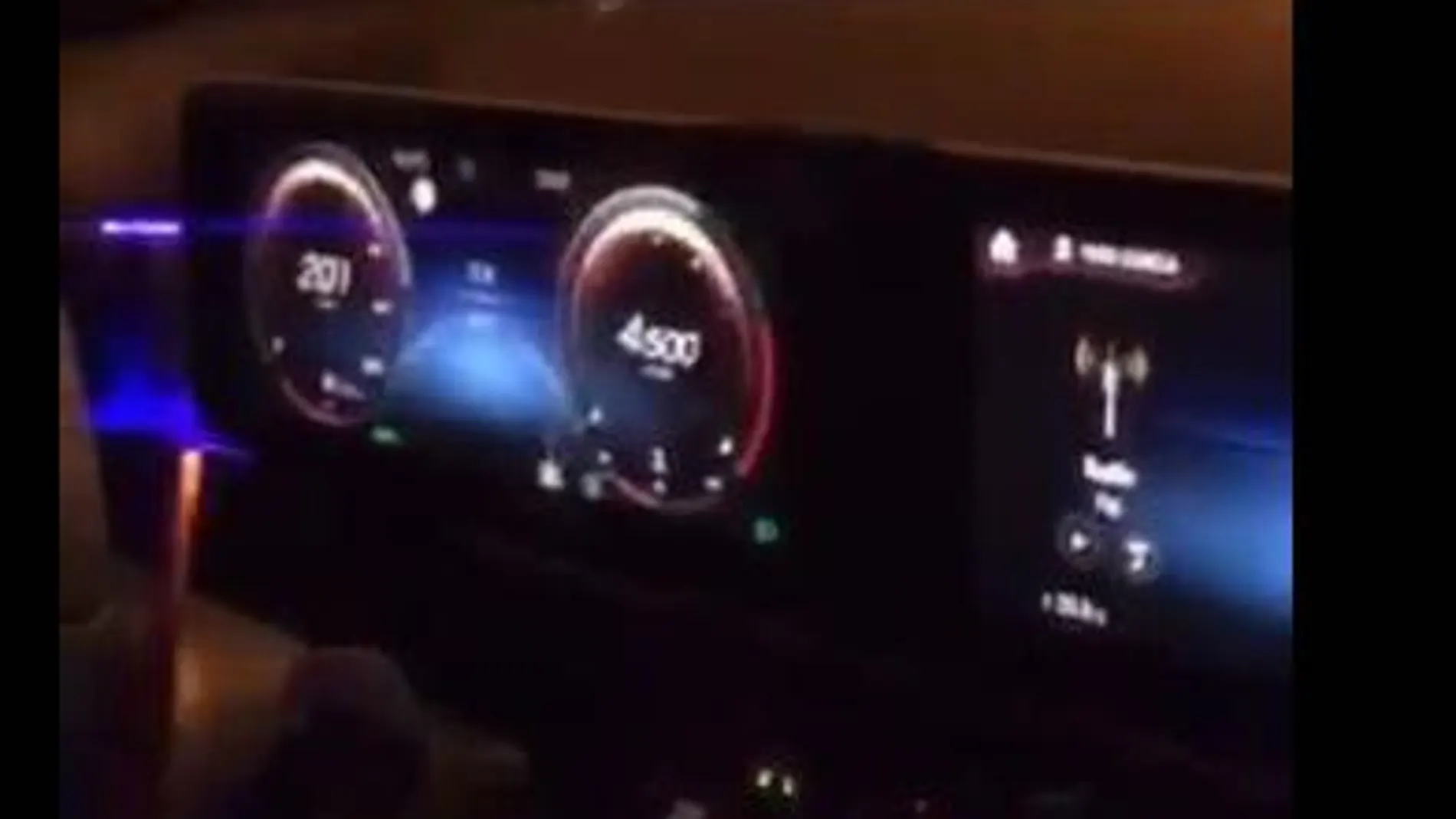 Captura del vídeo grabado mientras el detenido conducia a 200 km/h