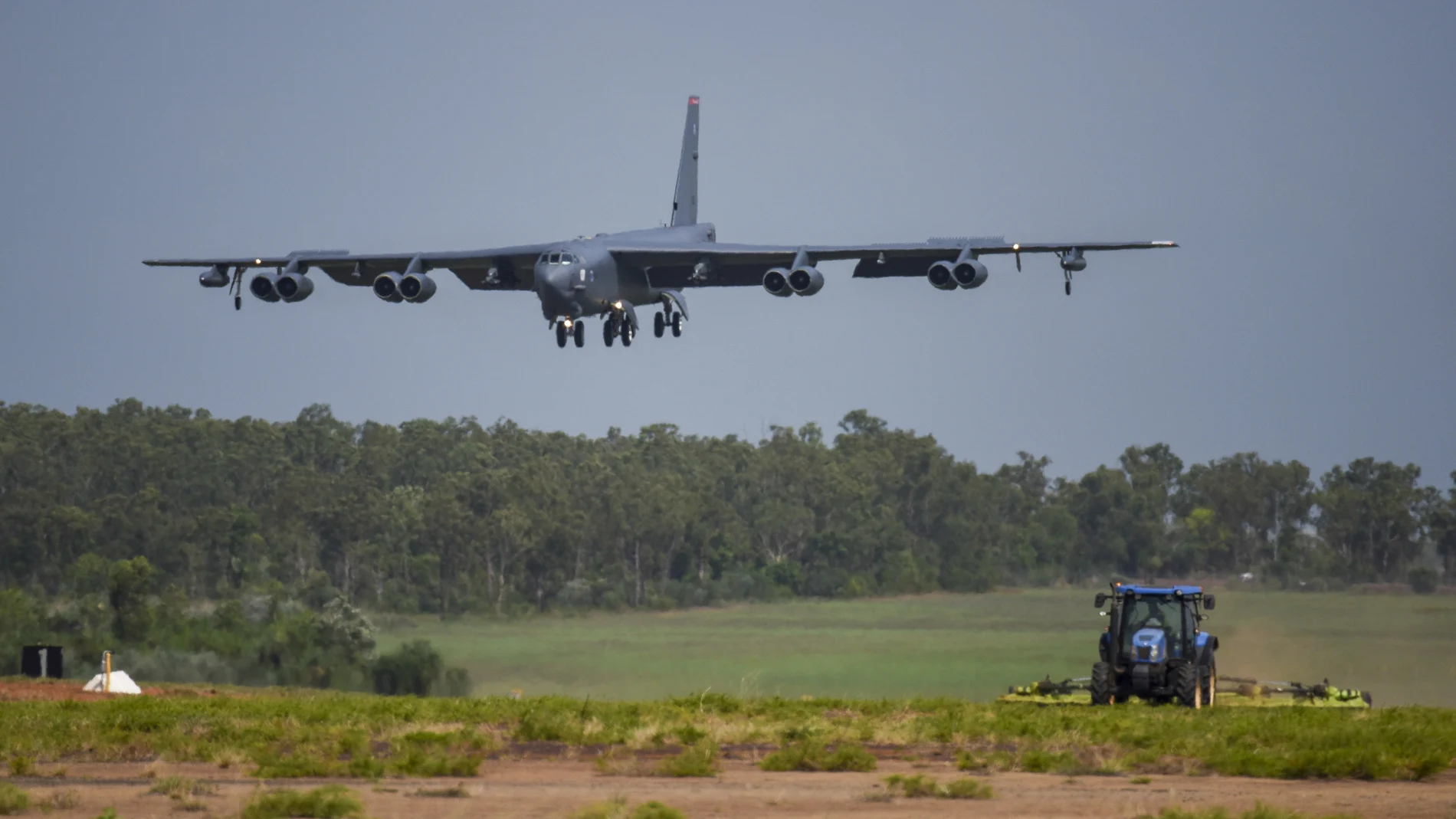 Un B-52 de EE UU en la base militar de Barksdale en Lousiana