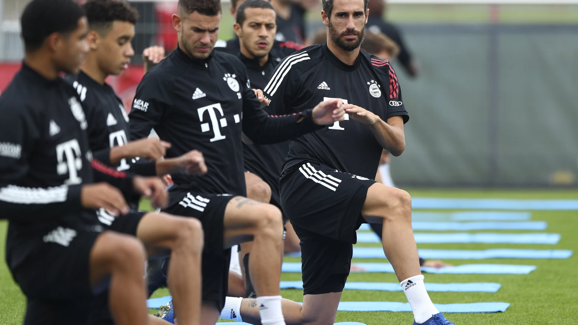 Javi Martínez en una entrenamiento con el Bayern de Múnich.