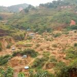 Vista general de una mina de oro cerca de Kamituga.