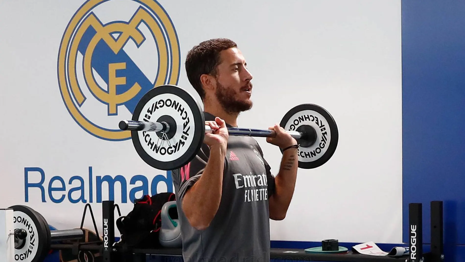 Eden Hazard, en el gimnasio